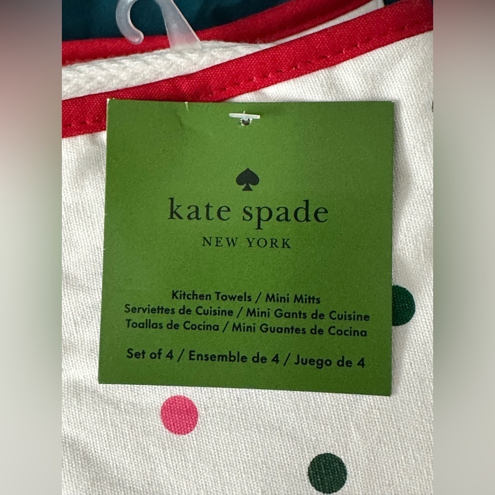 ✨NWT✨ kate spade: Set of 2 Kitchen Towels & 2 Mini Oven Mitts - Picture 2 of 5